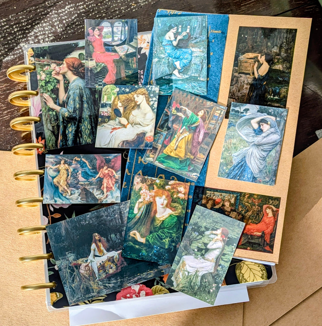 Journaling Stickers - Classical Art Pre-Raphaelite Paintings
